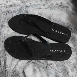 Coach Women's Black Flip Flops
